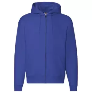Image of Fruit Of The Loom Mens Zip Through Hooded Sweatshirt / Hoodie (2XL) (Royal)