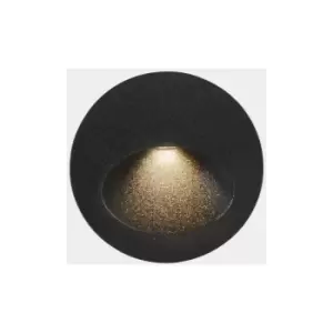 Image of LEDS C4 Bat Round Oval Outdoor LED Recessed Wall Light Round Urban Grey IP65 2.2W 2700K