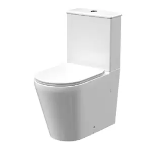 Image of Nuie Freya Square Pan, Cistern & Seat - White