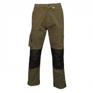 Image of Regatta Scandal Stretch Workwear Trousers, Regular Leg Length - Dark Khaki