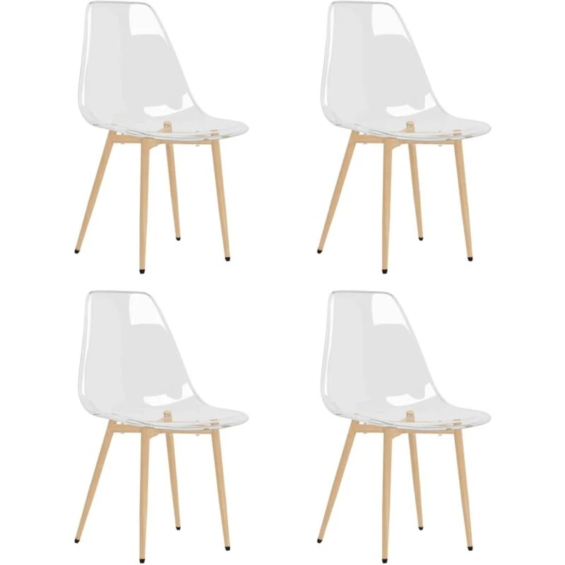 Image of VIDAXL Dining Chairs 4 pcs Transparent pet Vidaxl 8720286645260