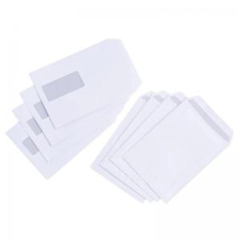 Image of 5 Star Value 5 Star Value Envelopes Pocket Press Seal Window 90gsm C5 229x162mm White (Pack of 500) 652516