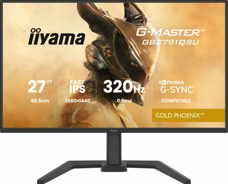 Image of iiyama G-Master GB2791QSU 27" Fast IPS Quad HD 320Hz 0.6ms G-Sync Height Adjustable Gaming Monitor GB2791QSU-B1