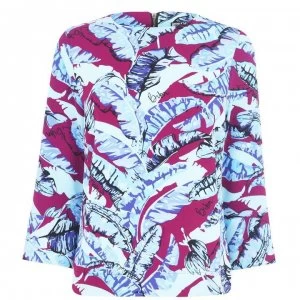 Image of Biba Contour Cuff Shell Blouse - Banana Leaf