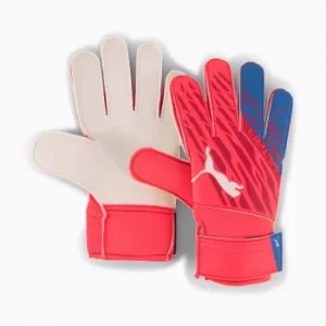 Image of Womens PUMA Ultra Grip 4 Rc Goalkeeper Gloves, Sunblaze/White/Bluemazing Size 7 Accessories
