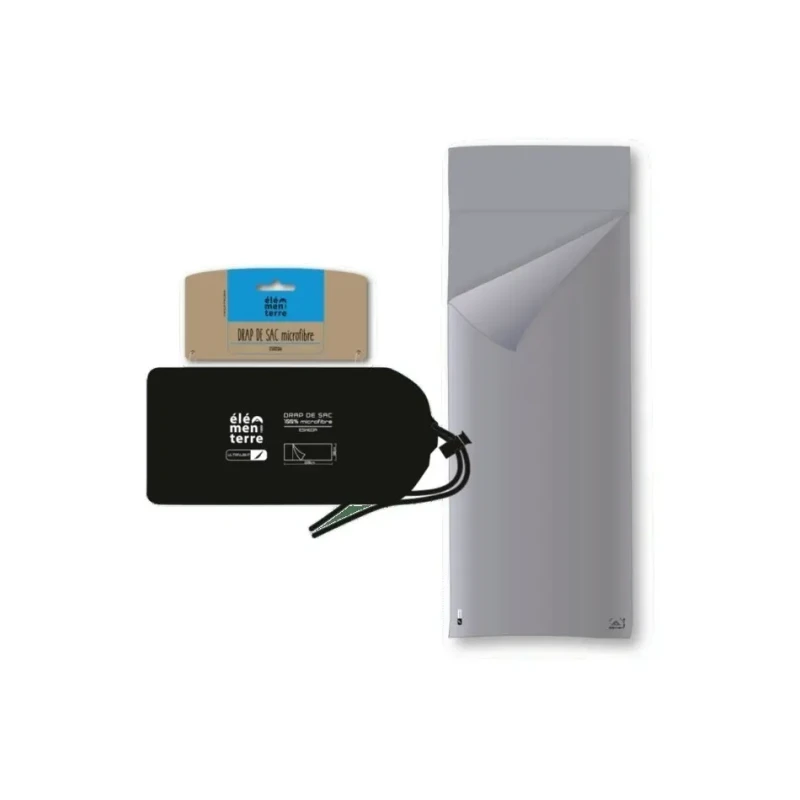 Image of Fitted sheet cotton Elementerre Eskeda Gris Unisex TU