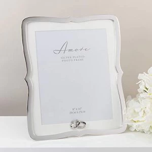 Image of 8" x 10" - Amore By Juliana Silver Frame with Crystal Rings