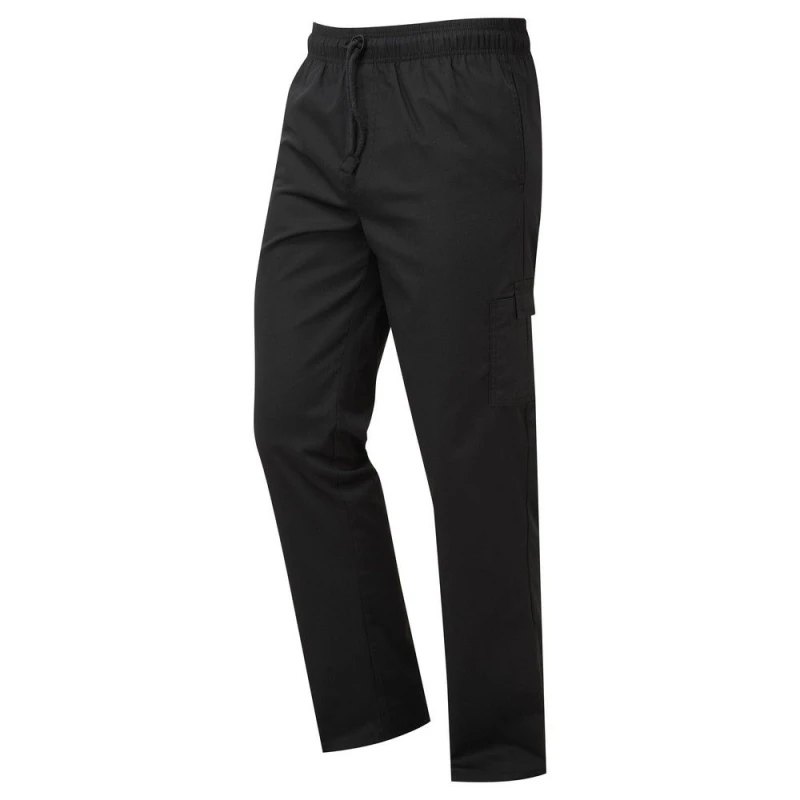 Image of Premier Chefs Essential Cargo Pocket Trousers Black