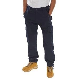 Image of Click Workwear Combat Trousers Polycotton Size 44 Navy Blue Ref