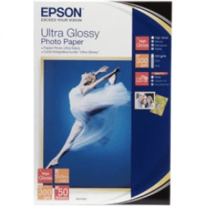 Image of Epson C13S041943 10x15cm Ultra Glossy Photo Paper 300g x50