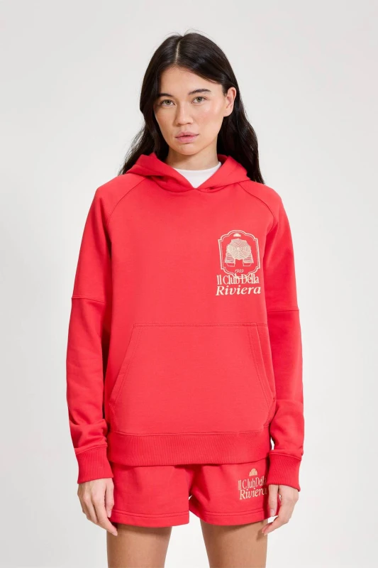 Image of Ellesse Womens Saldia Hoodie in Red Size: 10 Red Female 10
