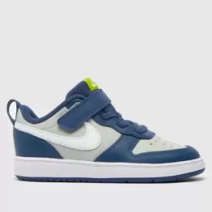 Image of Nike Navy & Grey Court Borough Low 2 Boys Toddler Trainers