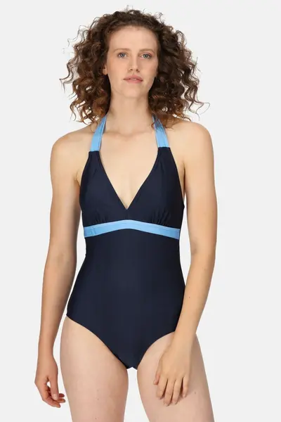 Image of Regatta 'Flavia' Halter Neck Swimsuit Navy
