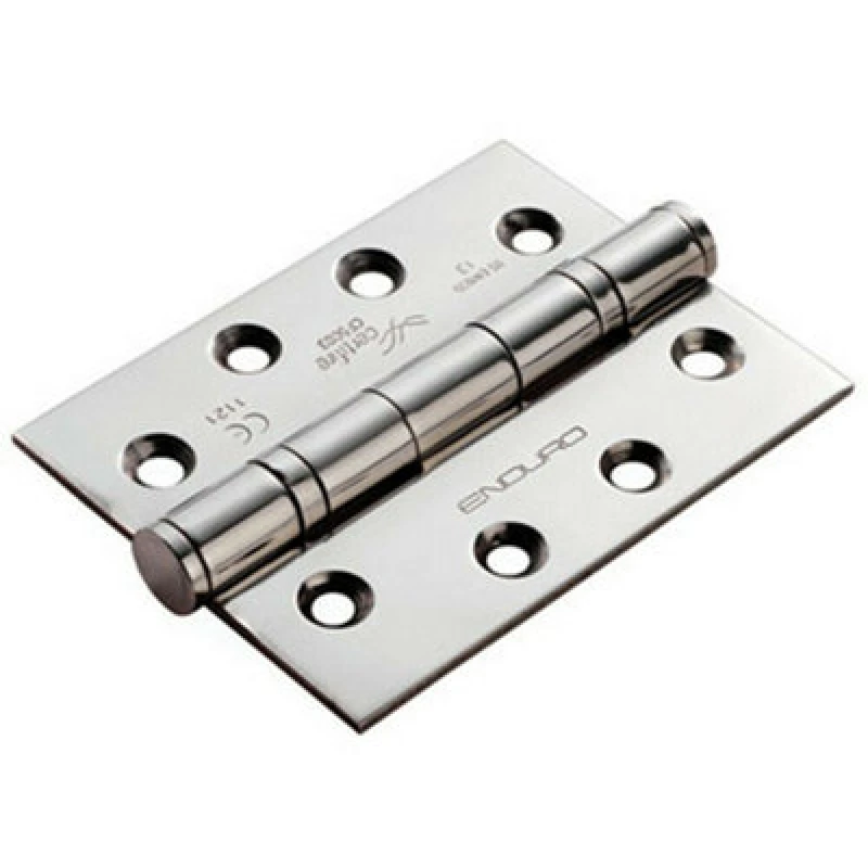 Image of Loops PAIR 102 x 76 x 3mm 13 Ball Bearing Hinge Bright Stainless Steel Interior Door Metallics
