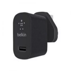 Image of Belkin Premium MixIt Fast 2.4Amp Mains Charger (UK Plug) - Black