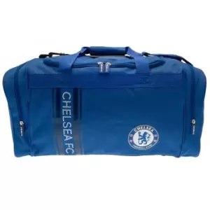 Image of Chelsea FC Stripe Detail Holdall (One Size) (Blue)