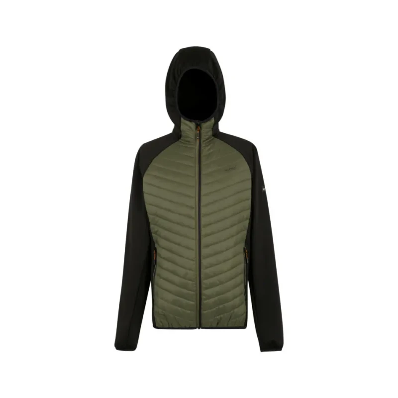 Image of Regatta Regatta Men Andreson Hybrid Insulated Baffled Jacket in Dark Green Size: Small Dark Green S Male 5063516134480