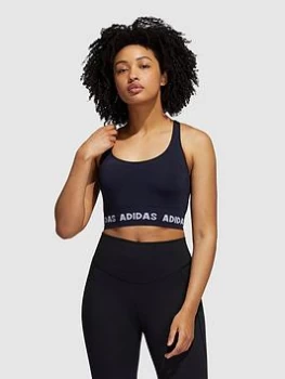 Image of Adidas Aeroknit Bra - Light Support, Navy Size XS Women