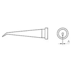 Image of Weller LT-1LX Soldering tip Long, tapered, curved Tip size 0.2mm Content