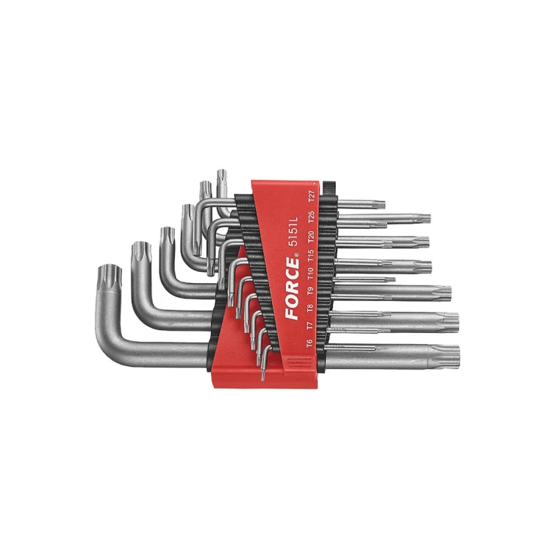 Image of FORCE 5151LT Angled Screwdriver Set Number of tools: 15, Spanner Size: T55H,T60H Angled Screwdriver Set (6627)