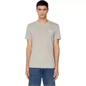 Image of Diesel Patch Logo T-Shirt Mens - Grey