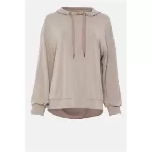 Image of French Connection Renya Cupro Hoodie - Brown