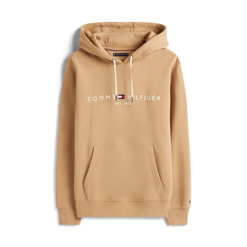 Image of Tommy Hilfiger Logo Hoodie Timeless Camel male S