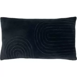 Image of Furn. - Mangata Soft Velvet Cushion 30x60cm Black - Black