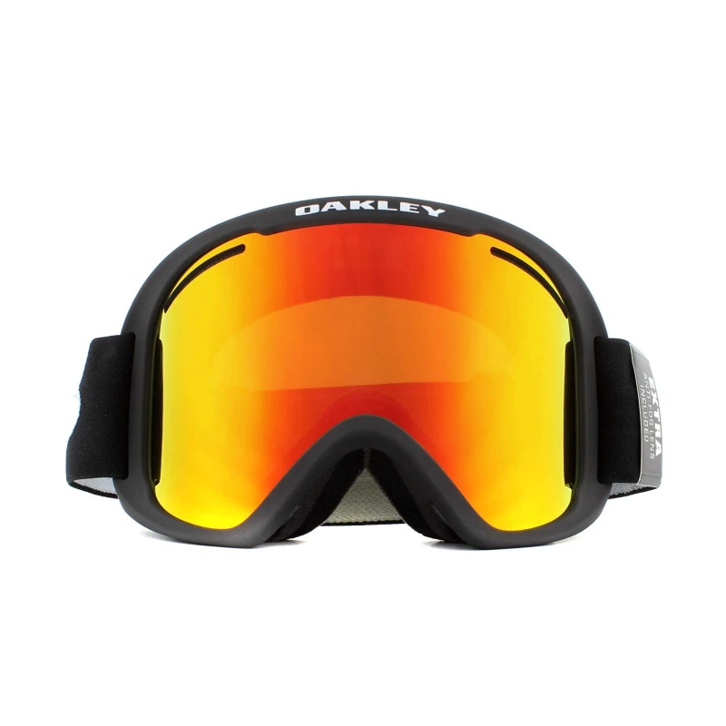 Image of Oakley Oakley O Frame 2.0 Pro XL OO7112-01 Matte Black Fire Iridium & Persimmon Ski Goggles Black One Size Unisex 888392443793