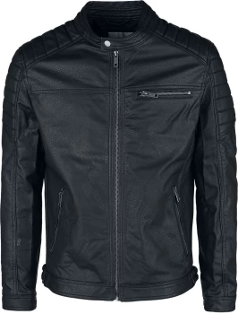 Image of Jack & Jones JJEROCKY JACKET Imitation Leather Jacket black