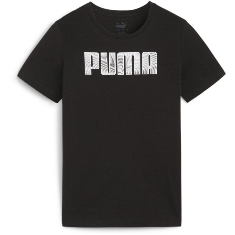 Image of Puma Mass Merchants Tee B T-Shirt Unisex Kids - Black 7 - 8 Years