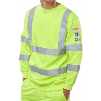 Image of ARC COMPLIANT SAT YELLOW SWEATSHIRT SML - Click Arc Clothing