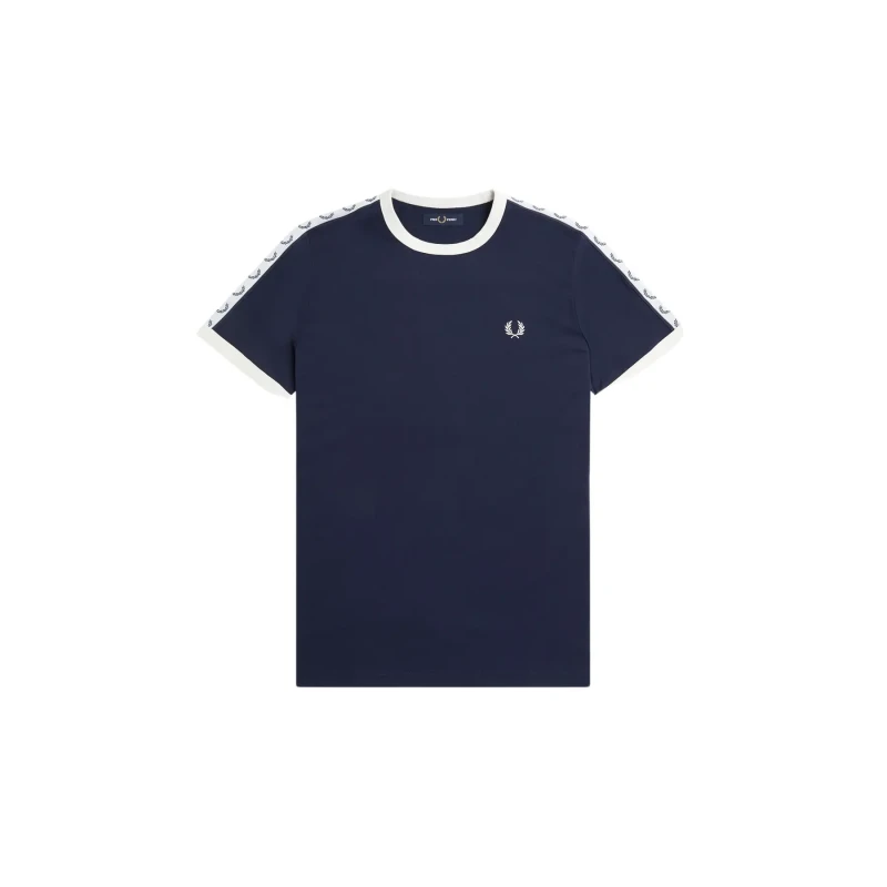 Image of Fred Perry Contrast trim T-Shirt with band Fred Perry Bleu Unisex L