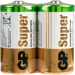 Image of GP GPPCA14AS001 Alkaline C Cell Battery (Pack 2)