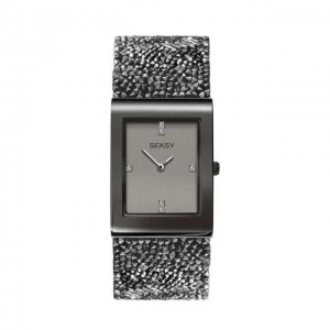 Image of Seksy Grey and Black Fashion Watch - 2654