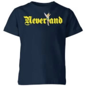 Image of Disney Peter Pan Tinkerbell Neverland Kids T-Shirt - Navy - 9-10 Years
