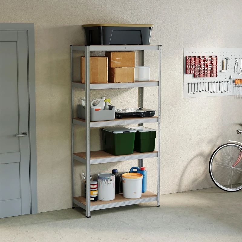 Image of Lassic Home Vida 5 Tier Garage Shelf Galvanised unisex 5 Tier
