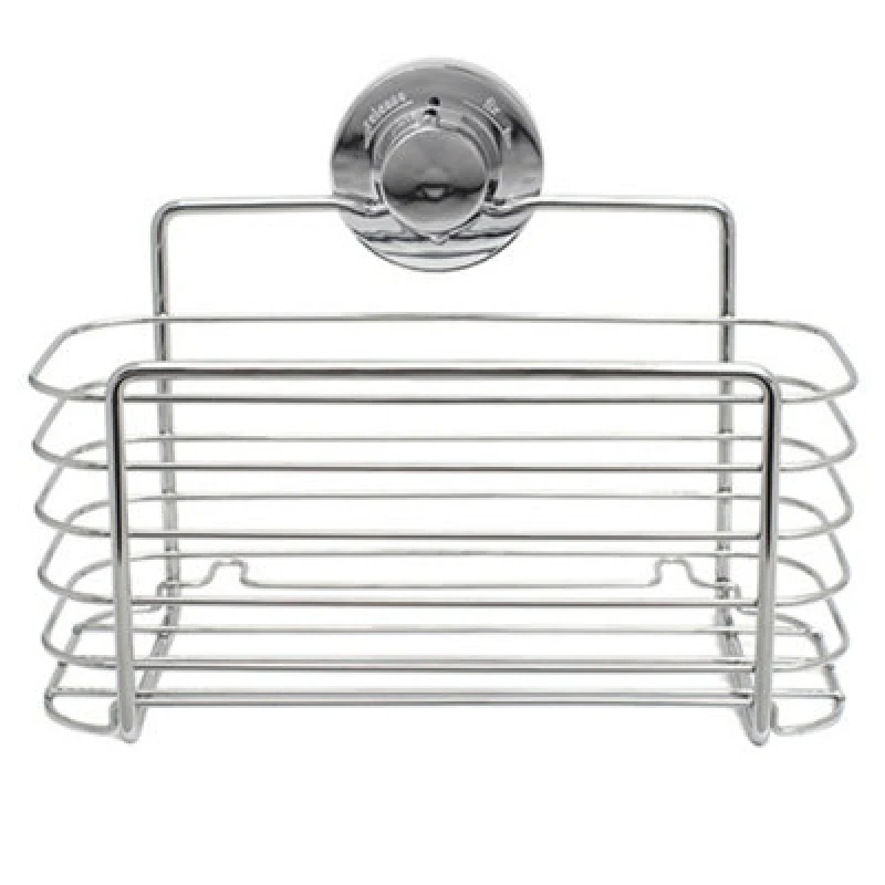 Image of BlissHome Lock n Roll Rectangular Basket Silver Silver