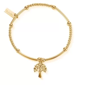 Image of ChloBo GBCM775 Women's Gold Tone Mini Heart Tree Of Life Bracelet