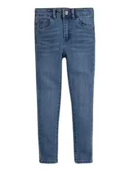 Image of Levis Girls 720 High Rise Super Skinny Jeans - Mid Wash, Size Age: 4 Years, Women