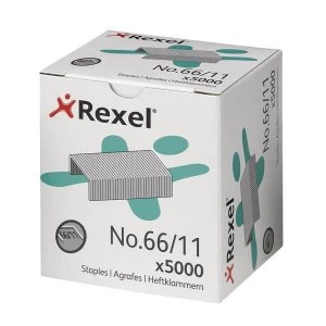 Image of Rexel No. 66 11mm Staples 1 x Box of 5000 Staples for Rexel Giant and Goliath Staplers