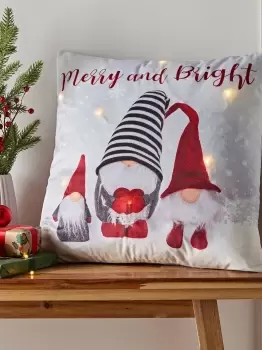 Image of 'Merry and Bright Gonks Light Up' Cushion
