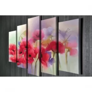 Image of BC101 Multicolor Decorative Canvas Painting (5 Pieces)