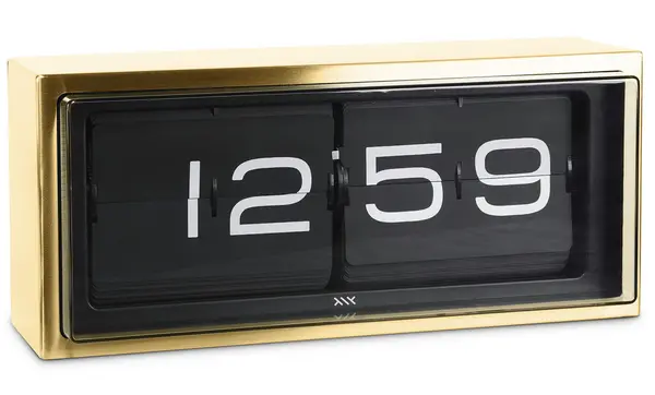 Image of LEFF Amsterdam Clock Brick Wall Desk - Black LEF-081