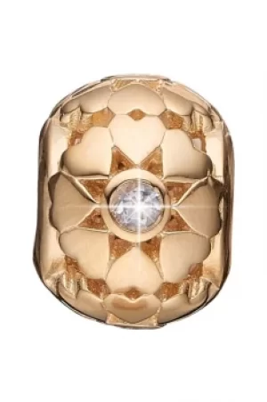 Image of Ladies Christina Gold Plated Sterling Silver I Adore You Bead Charm 623-G80