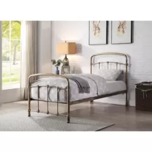 Image of Flintshire Mostyn Metal Bed Frame 3ft Single Antique Bronze