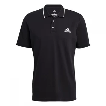 Image of adidas AEROREADY Essentials Piqu Small Logo Polo Shirt M - Black / White