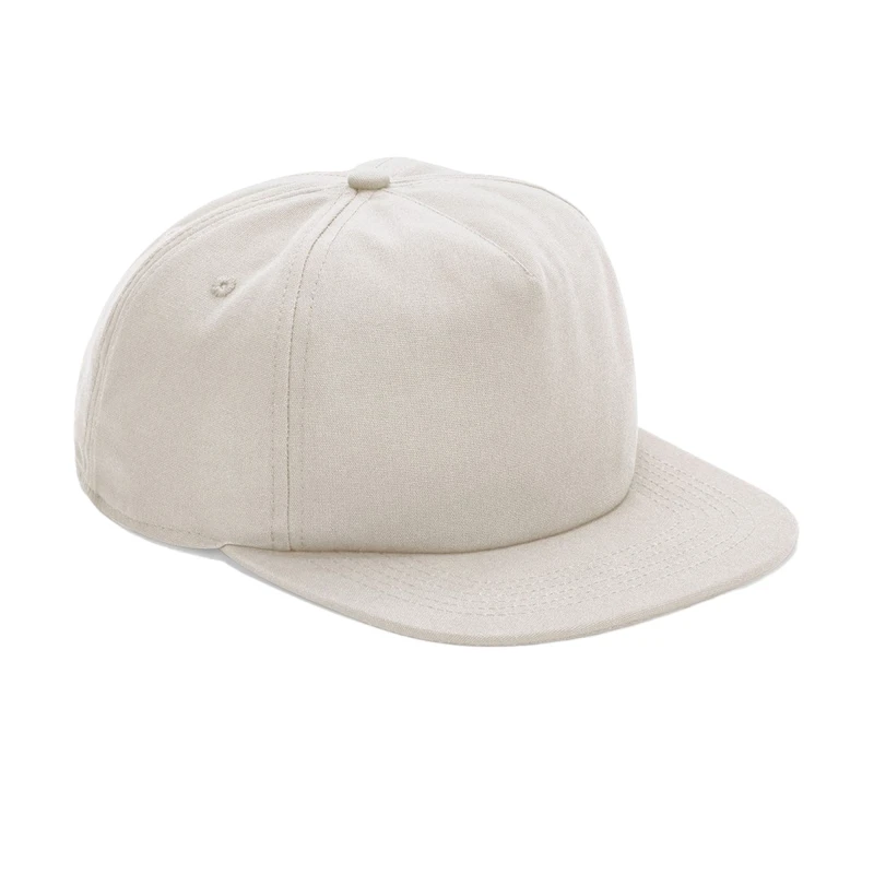 Image of Beechfield Beechfield Men 5 Panel Cotton Cap in Light Sand Light Sand One Size Male 5063300366486
