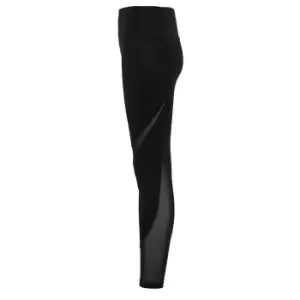 Image of TriDri Womens/Ladies Mesh Tech Panel Full-Length Leggings (L) (Black)