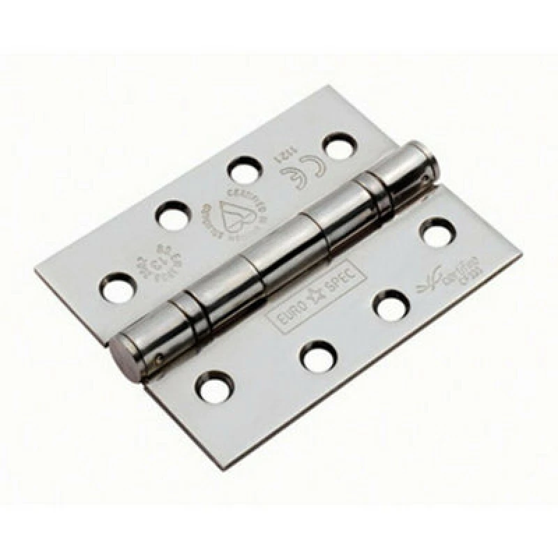 Image of Loops 3 PACK 102 x 76mm Ball Bearing Hinge Bright Stainless Steel Interior Door Metallics